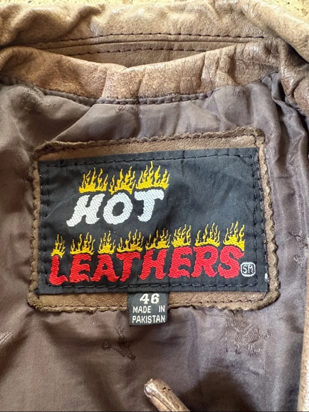 Hot Leathers 46 vintage Men's Brown LeatherFringe Jacket - Picture 5 of 7